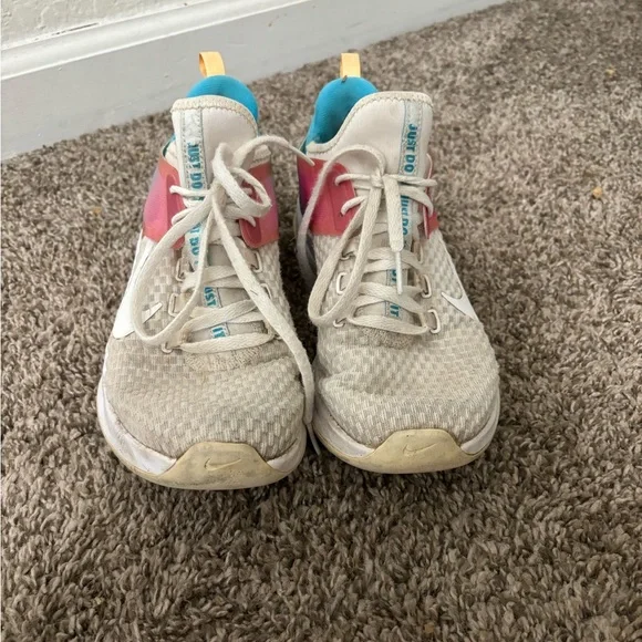 Nike Air White,Pink&Blue Size 7.5 - Picture 3 of 6